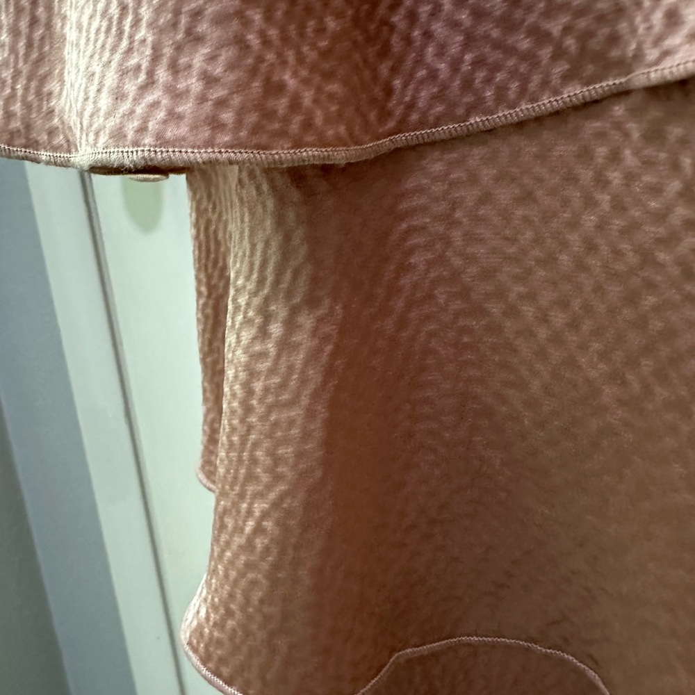 Corey Lynn Calter 100% Silk Textured Flutter Layered Cocktail Halter Dress SZ 6 - Picture 5 of 9